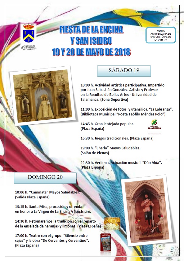Fiestas patronales en honor de la Virgen de la Encina 2018 San Cristóbal de la Cuesta